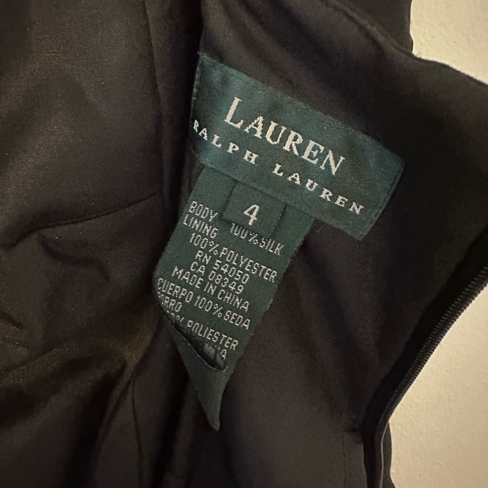 Lauren Ralph Lauren Strapless Black Cocktail Gown - size 4 - Picture 6 of 6
